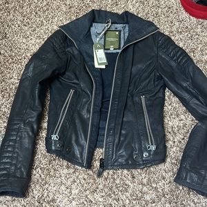 New G star women row cargo line new blue leather size s